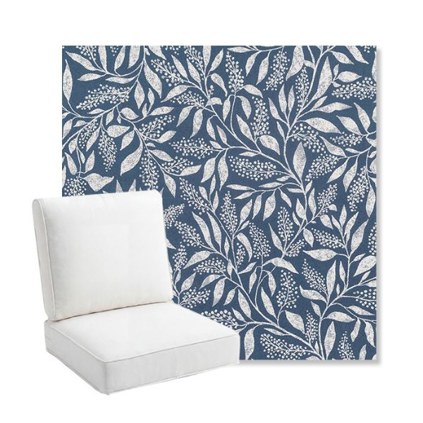 Picture of Exquisite Indigo | Bullnose Back Deep Seating Outdoor Cushions - Sunbrella© Fabric