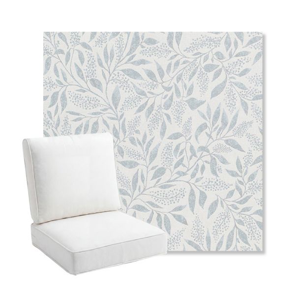 Picture of Exquisite Mist | Bullnose Back Deep Seating Outdoor Cushions - Sunbrella© Fabric