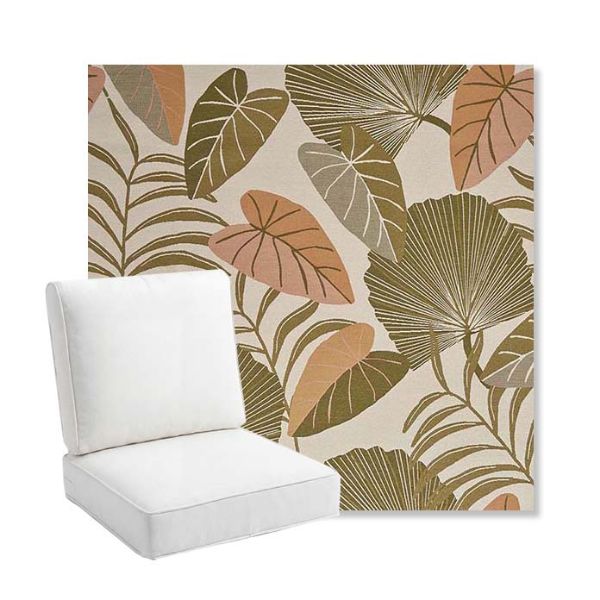Picture of Fernie Mimosa | Bullnose Back Deep Seating Outdoor Cushions - Sunbrella© Fabric