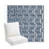 Picture of Figure Indigo | Bullnose Back Deep Seating Outdoor Cushions - Sunbrella© Fabric