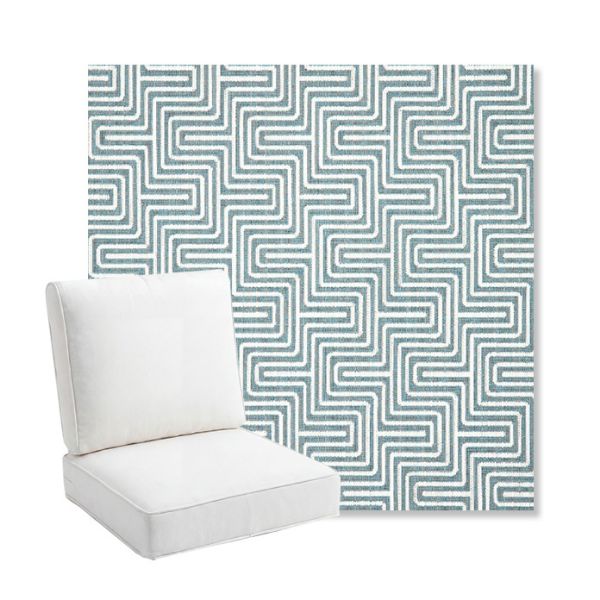 Picture of Figure Twilight | Bullnose Back Deep Seating Outdoor Cushions - Sunbrella© Fabric