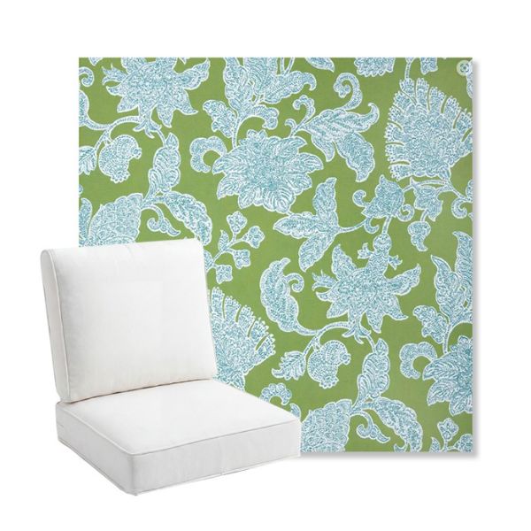 Picture of Floral Song Spring | Bullnose Back Deep Seating Outdoor Cushions - Sunbrella© Fabric