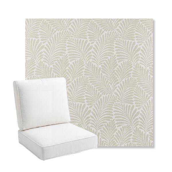 Picture of Frond Spring | Bullnose Back Deep Seating Outdoor Cushions - Sunbrella© Fabric