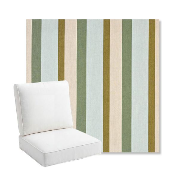 Picture of Gateway Aloe | Bullnose Back Deep Seating Outdoor Cushions - Sunbrella© Fabric