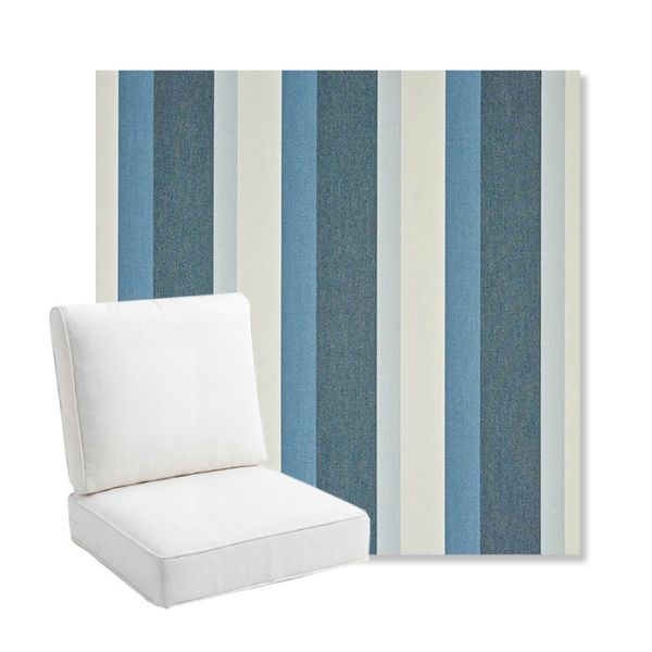 Picture of Gateway Coast | Bullnose Back Deep Seating Outdoor Cushions - Sunbrella© Fabric