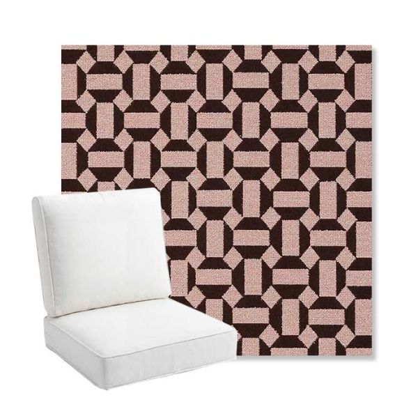 Picture of Hoopla Black Cherry | Bullnose Back Deep Seating Outdoor Cushions - Sunbrella© Fabric