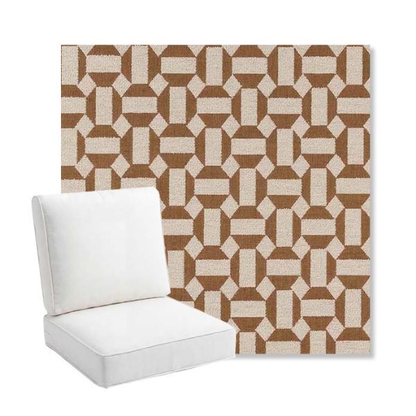 Picture of Hoopla Cold Brew | Bullnose Back Deep Seating Outdoor Cushions - Sunbrella© Fabric