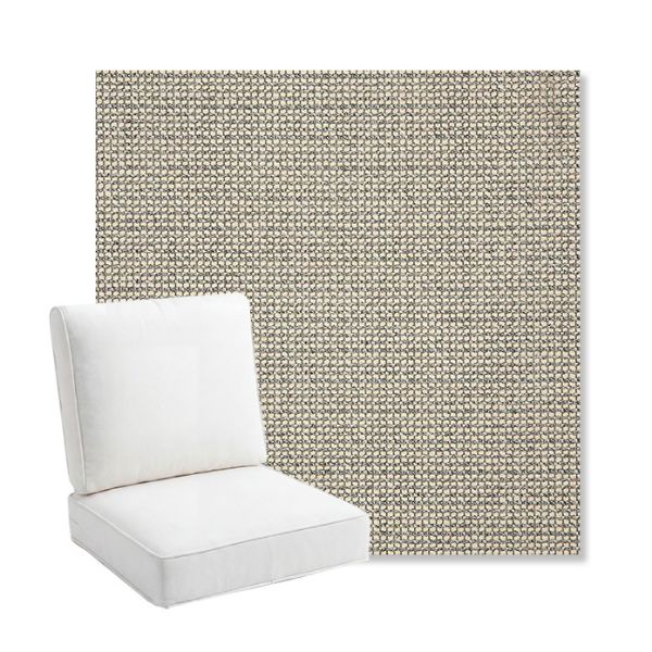 Picture of Hybrid Smoke | Bullnose Back Deep Seating Outdoor Cushions - Sunbrella© Fabric