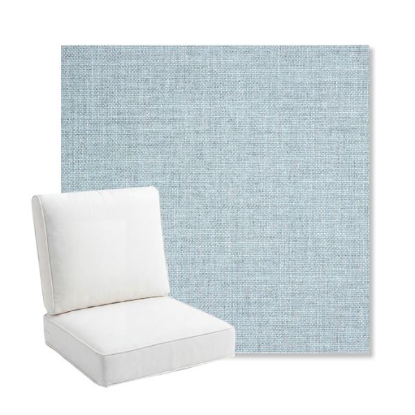Picture of Idol Frost | Bullnose Back Deep Seating Outdoor Cushions - Sunbrella© Fabric