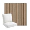 Picture of Influence Teak | Bullnose Back Deep Seating Outdoor Cushions - Sunbrella© Fabric