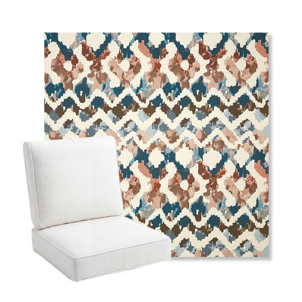 Picture of Inga Boho | Bullnose Back Deep Seating Outdoor Cushions - Sunbrella© Fabric