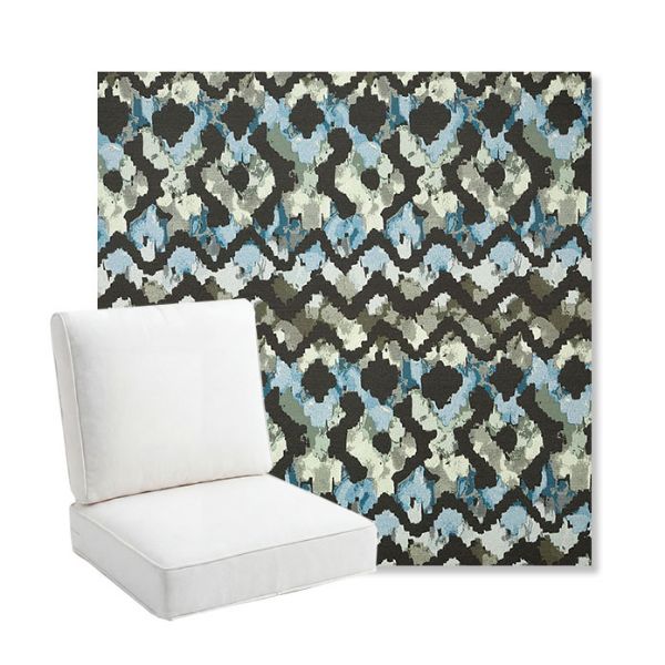 Picture of Inga Green Tea | Bullnose Back Deep Seating Outdoor Cushions - Sunbrella© Fabric