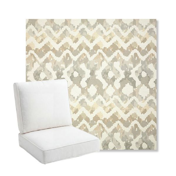 Picture of Inga Marble | Bullnose Back Deep Seating Outdoor Cushions - Sunbrella© Fabric