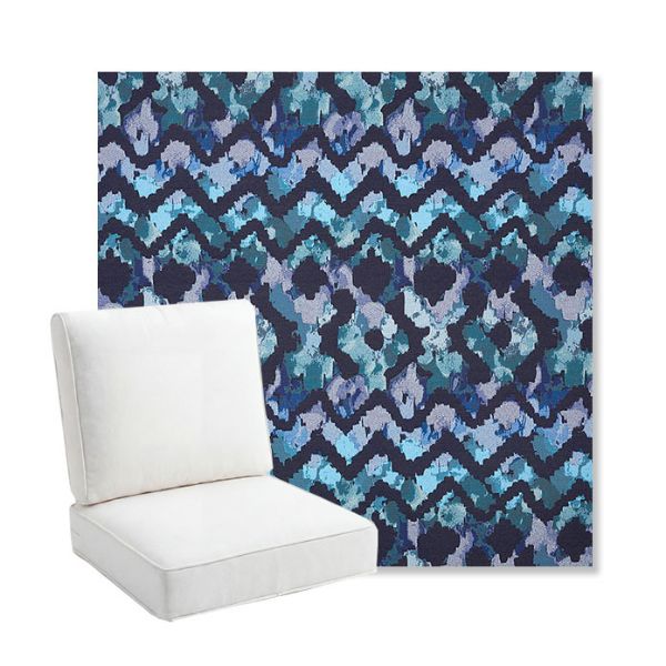 Picture of Inga Waterscape | Bullnose Back Deep Seating Outdoor Cushions - Sunbrella© Fabric