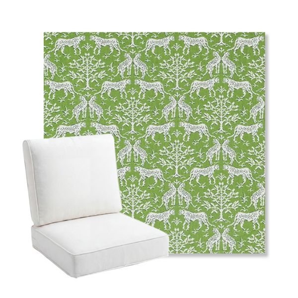 Picture of Jaipur Frame Chive | Bullnose Back Deep Seating Outdoor Cushions - Sunbrella© Fabric