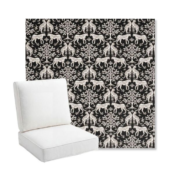 Picture of Jaipur Frame Onyx | Bullnose Back Deep Seating Outdoor Cushions - Sunbrella© Fabric