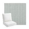 Picture of Kaia Mist | Bullnose Back Deep Seating Outdoor Cushions - Sunbrella© Fabric