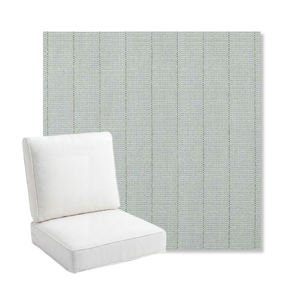 Picture of Kaia Mist | Bullnose Back Deep Seating Outdoor Cushions - Sunbrella© Fabric