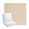 Picture of Kaia Wheat | Bullnose Back Deep Seating Outdoor Cushions - Sunbrella© Fabric