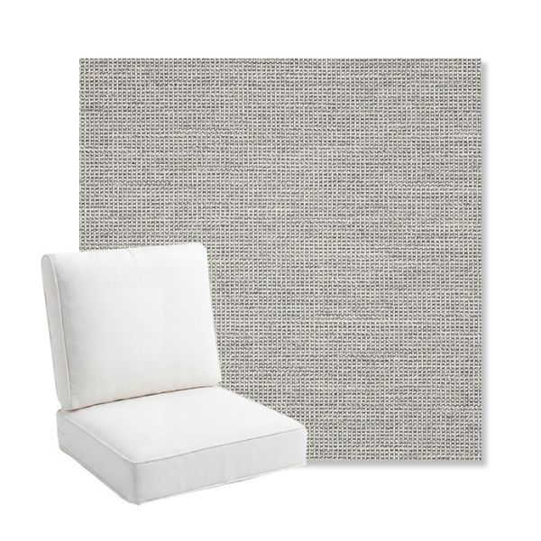 Picture of Kudos Ash | Bullnose Back Deep Seating Outdoor Cushions - Sunbrella© Fabric