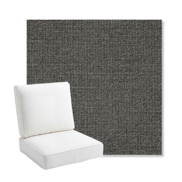 Picture of Kudos Carbon | Bullnose Back Deep Seating Outdoor Cushions - Sunbrella© Fabric