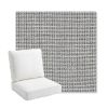 Picture of Kudos Newsprint | Bullnose Back Deep Seating Outdoor Cushions - Sunbrella© Fabric