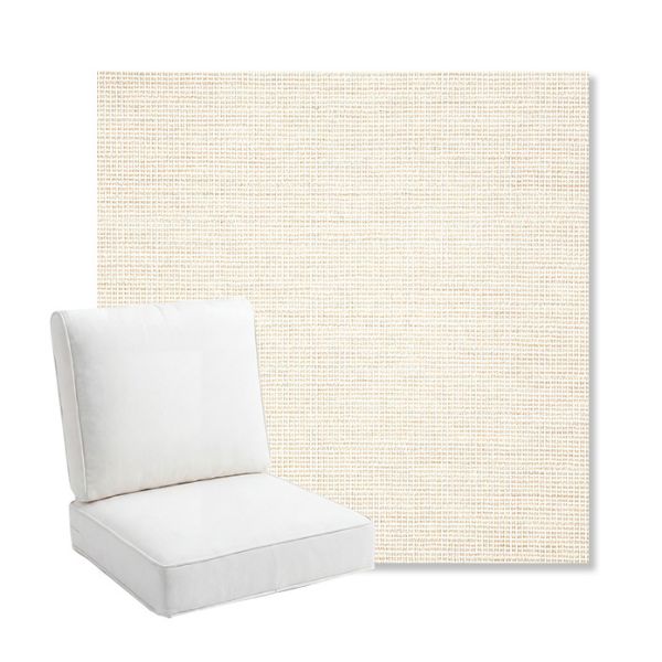 Picture of Kudos Vellum | Bullnose Back Deep Seating Outdoor Cushions - Sunbrella© Fabric