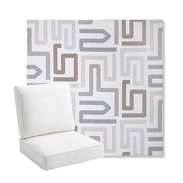 Picture of Labyrinth Cloud | Bullnose Back Deep Seating Outdoor Cushions - Sunbrella© Fabric