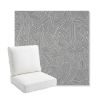 Picture of Leaf Structure Slate | Bullnose Back Deep Seating Outdoor Cushions - Sunbrella© Fabric