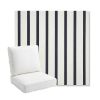 Picture of Lido Indigo | Bullnose Back Deep Seating Outdoor Cushions - Sunbrella© Fabric