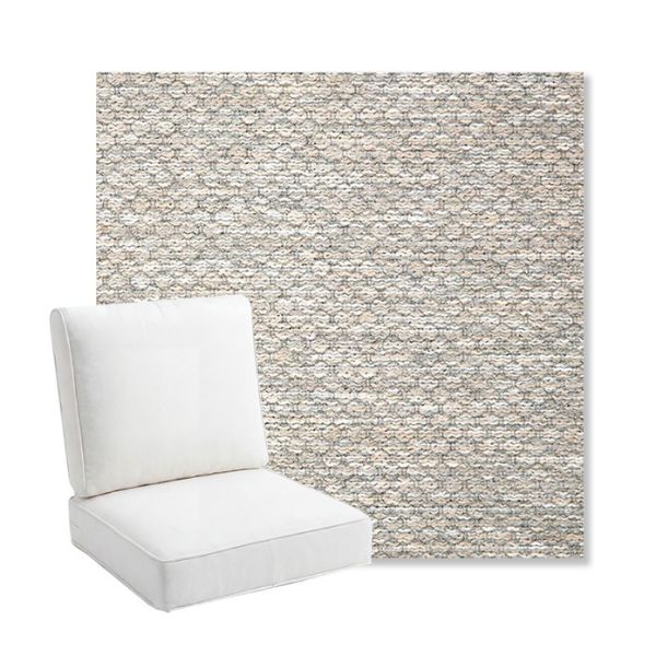 Picture of Litchfield Fog | Bullnose Back Deep Seating Outdoor Cushions - Sunbrella© Fabric