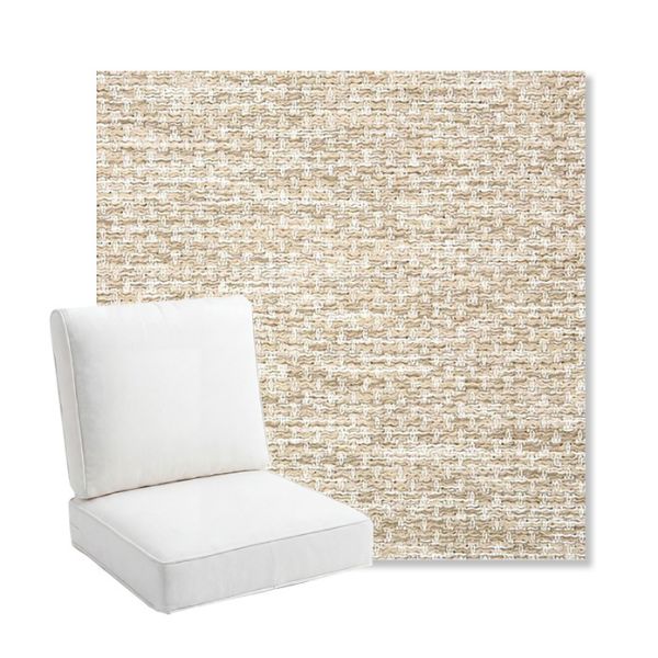 Picture of Litchfield Sand | Bullnose Back Deep Seating Outdoor Cushions - Sunbrella© Fabric