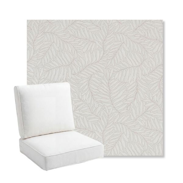 Picture of Lively Parchment | Bullnose Back Deep Seating Outdoor Cushions - Sunbrella© Fabric