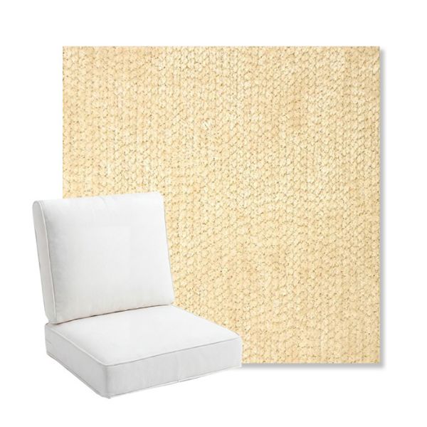 Picture of Margo Parchment | Bullnose Back Deep Seating Outdoor Cushions - Sunbrella© Fabric
