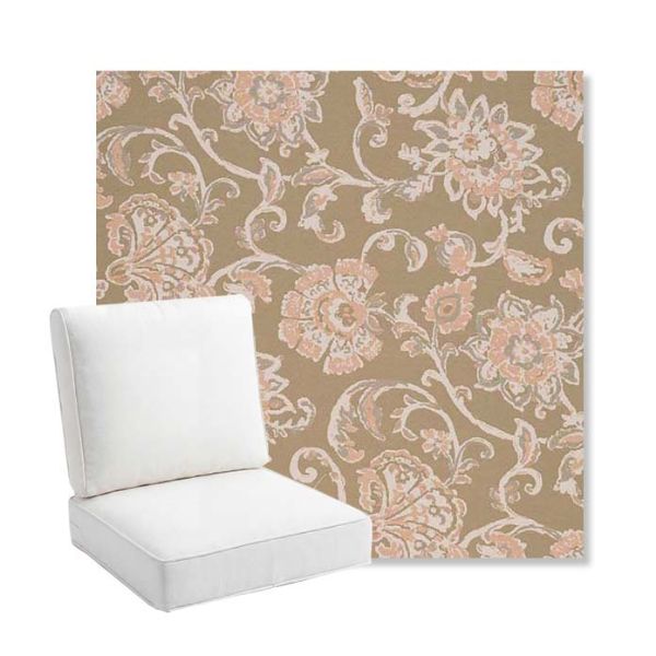 Picture of Martha Floral Spring | Bullnose Back Deep Seating Outdoor Cushions - Sunbrella© Fabric