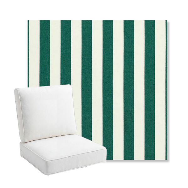 Picture of Mason Forest Green | Bullnose Back Deep Seating Outdoor Cushions - Sunbrella© Fabric