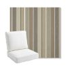 Picture of Milano Char | Bullnose Back Deep Seating Outdoor Cushions - Sunbrella© Fabric