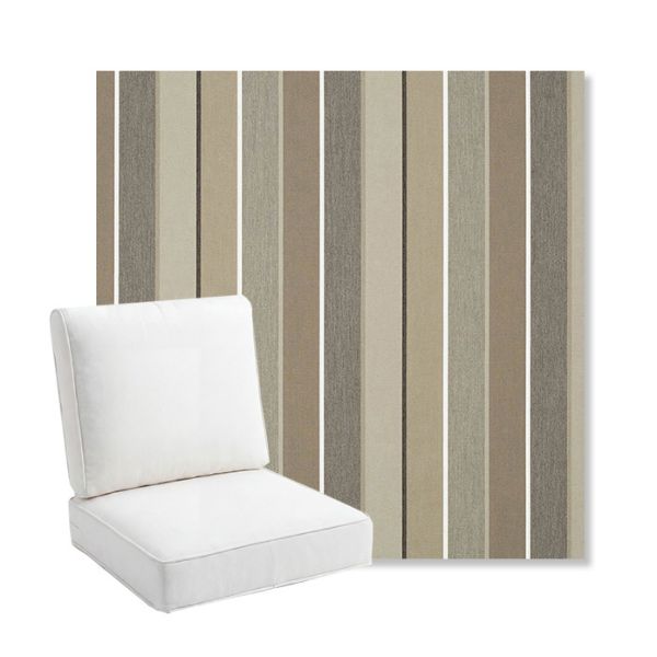 Picture of Milano Char | Bullnose Back Deep Seating Outdoor Cushions - Sunbrella© Fabric