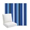 Picture of Milano Cobalt | Bullnose Back Deep Seating Outdoor Cushions - Sunbrella© Fabric