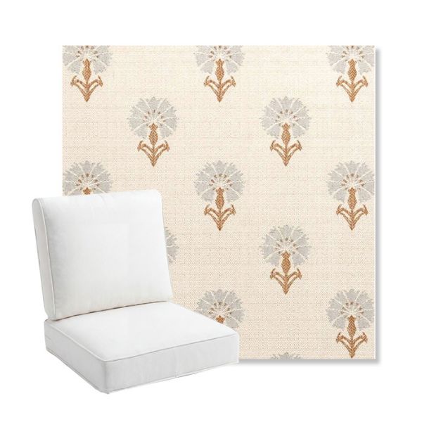 Picture of Mira Chai | Bullnose Back Deep Seating Outdoor Cushions - Sunbrella© Fabric