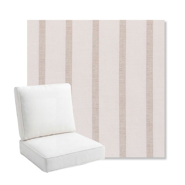 Picture of Mixi Linen | Bullnose Back Deep Seating Outdoor Cushions - Sunbrella© Fabric