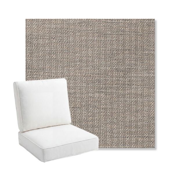 Picture of Momento Dove | Bullnose Back Deep Seating Outdoor Cushions - Sunbrella© Fabric