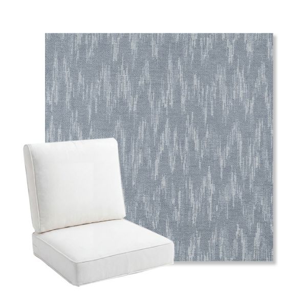 Picture of Mountains Slate | Bullnose Back Deep Seating Outdoor Cushions - Sunbrella© Fabric