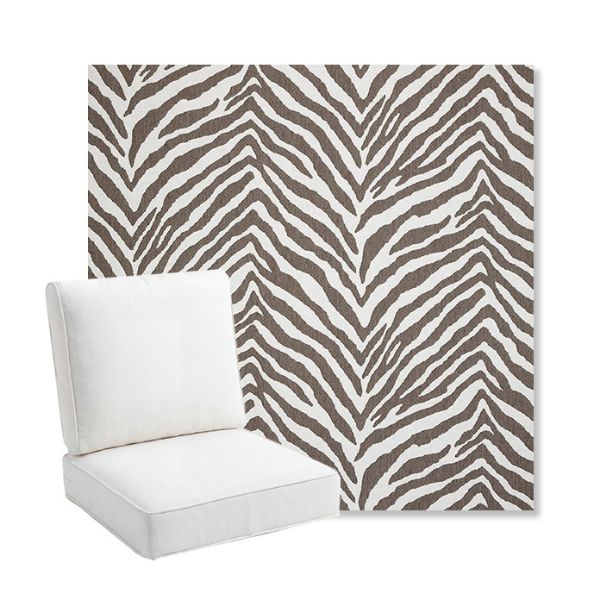 Picture of Namibia Grey | Bullnose Back Deep Seating Outdoor Cushions - Sunbrella© Fabric