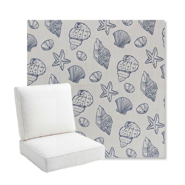 Picture of Nantucket Atlantis | Bullnose Back Deep Seating Outdoor Cushions - Sunbrella© Fabric