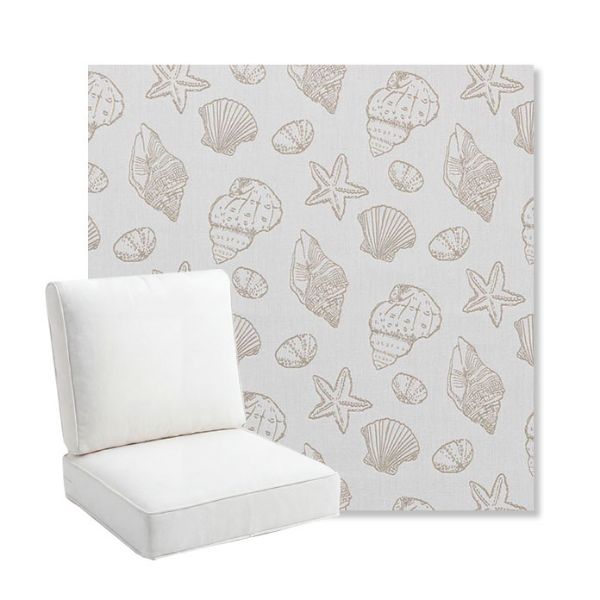 Picture of Nantucket Suntan | Bullnose Back Deep Seating Outdoor Cushions - Sunbrella© Fabric
