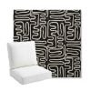 Picture of Nema Newsprint | Bullnose Back Deep Seating Outdoor Cushions - Sunbrella© Fabric