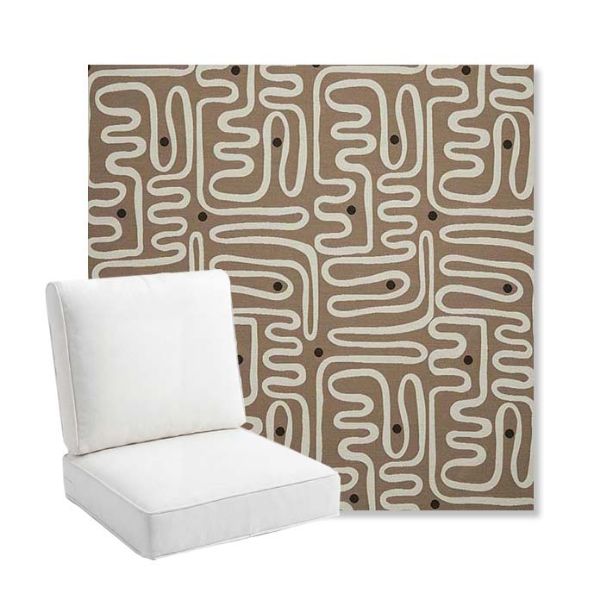 Picture of Nema Pampas | Bullnose Back Deep Seating Outdoor Cushions - Sunbrella© Fabric