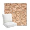 Picture of Nema Peachwood | Bullnose Back Deep Seating Outdoor Cushions - Sunbrella© Fabric