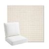 Picture of Nurture White | Bullnose Back Deep Seating Outdoor Cushions - Sunbrella© Fabric